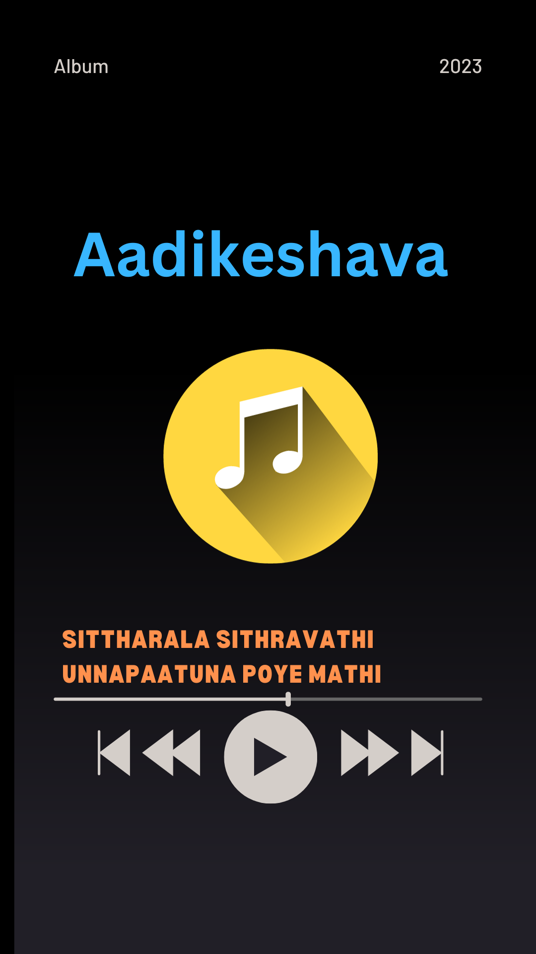 Sittharala Sithravathi Lyrics in Aadikeshava